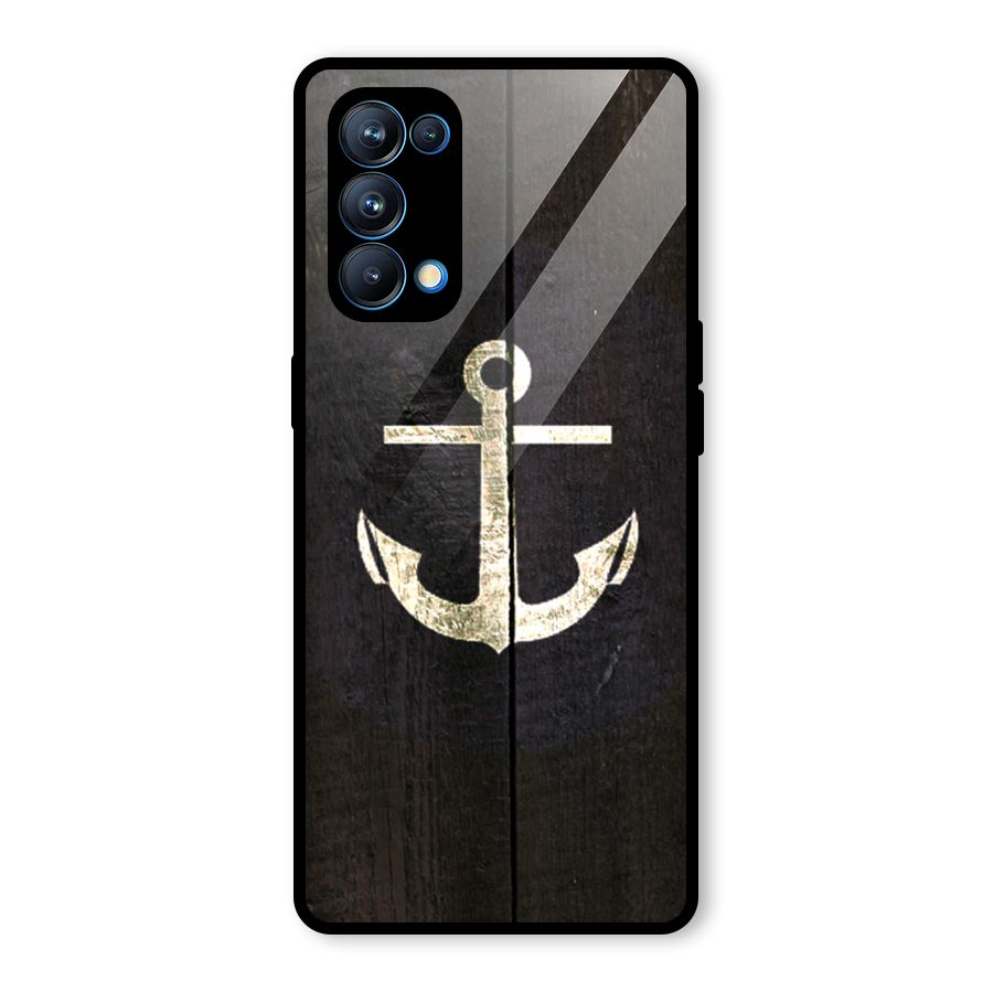 Wood Anchor Glass Back Case for Oppo Reno5 Pro 5G
