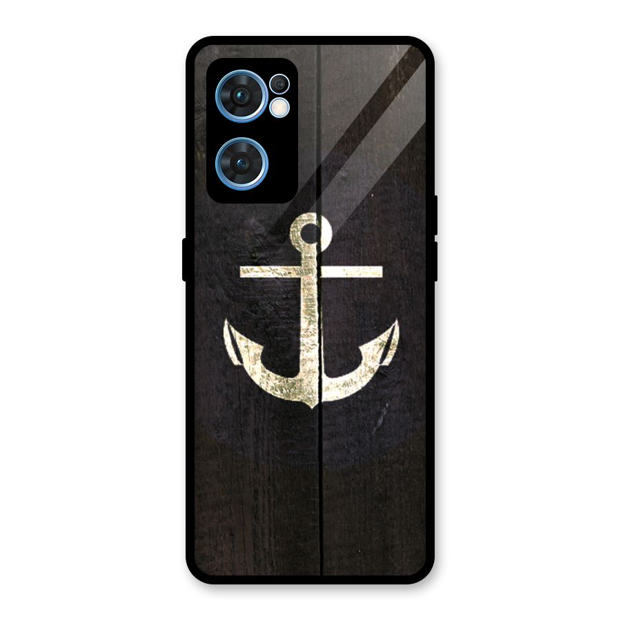 Wood Anchor Glass Back Case for Oppo Reno7 5G