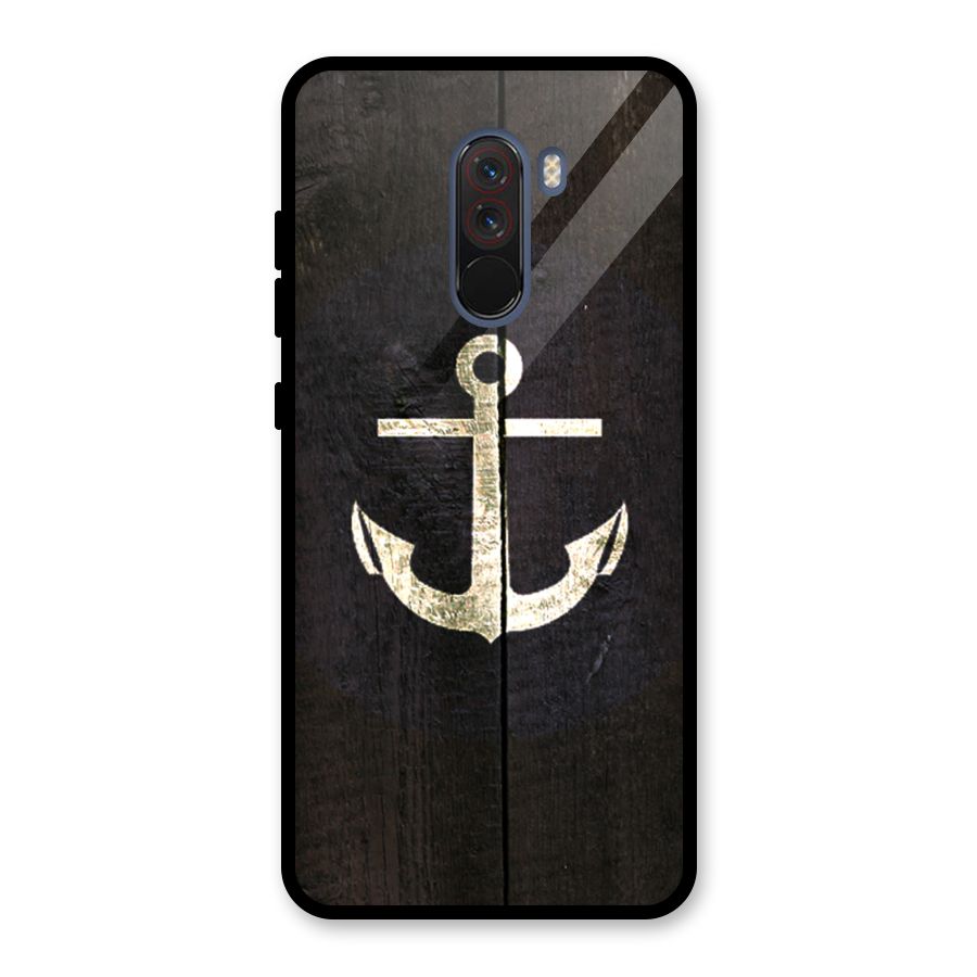 Wood Anchor Glass Back Case for Poco F1