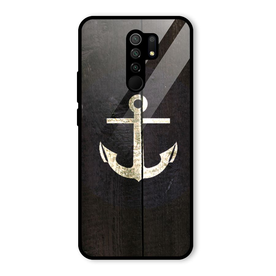 Wood Anchor Glass Back Case for Poco M2