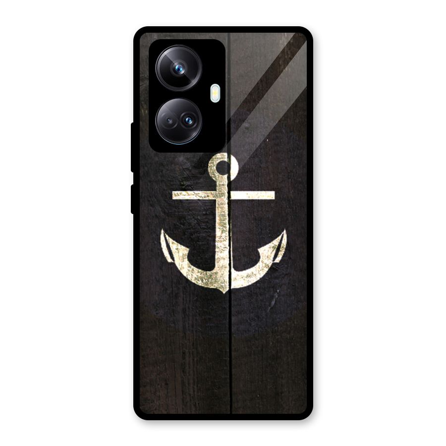 Wood Anchor Glass Back Case for Realme 10 Pro Plus