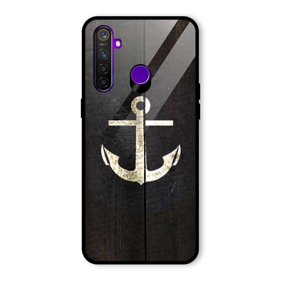 Wood Anchor Glass Back Case for Realme 5 Pro