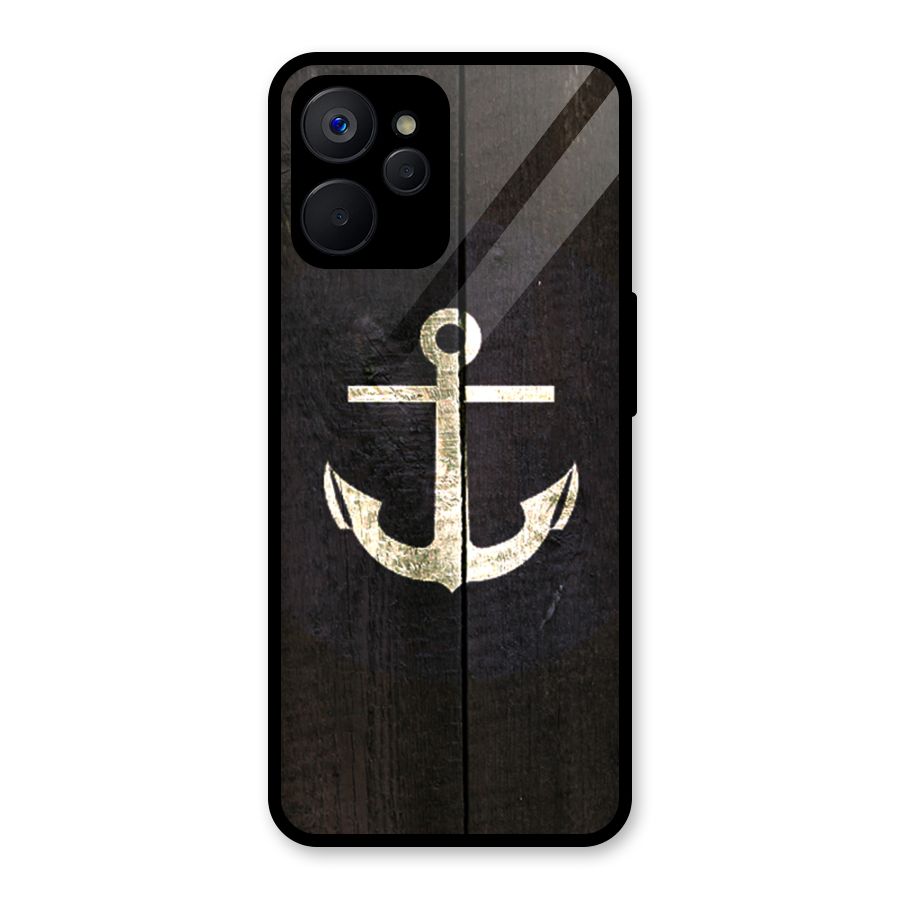 Wood Anchor Glass Back Case for Realme 9i 5G