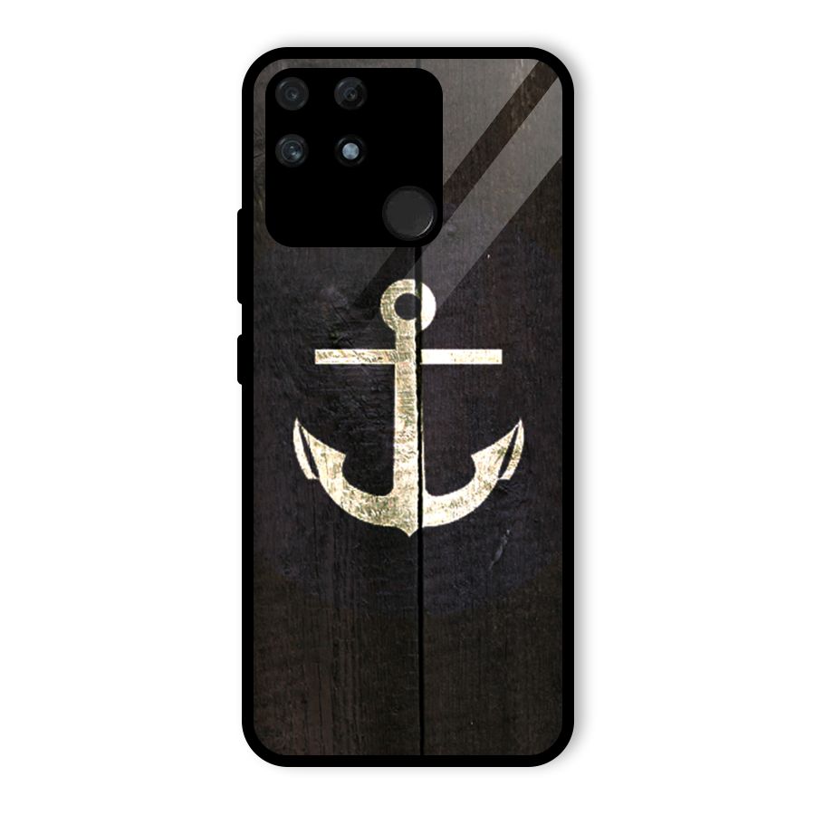 Wood Anchor Glass Back Case for Realme Narzo 50A