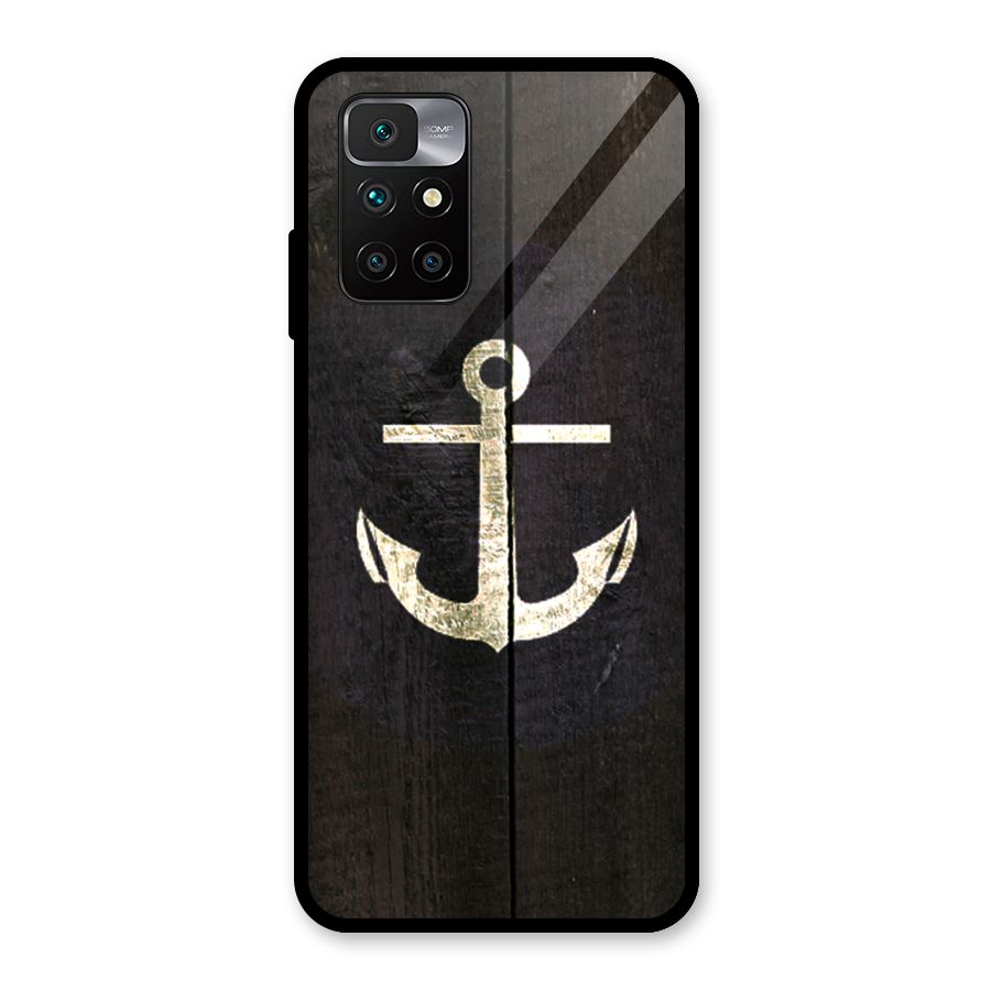Wood Anchor Glass Back Case for Redmi 10 Prime