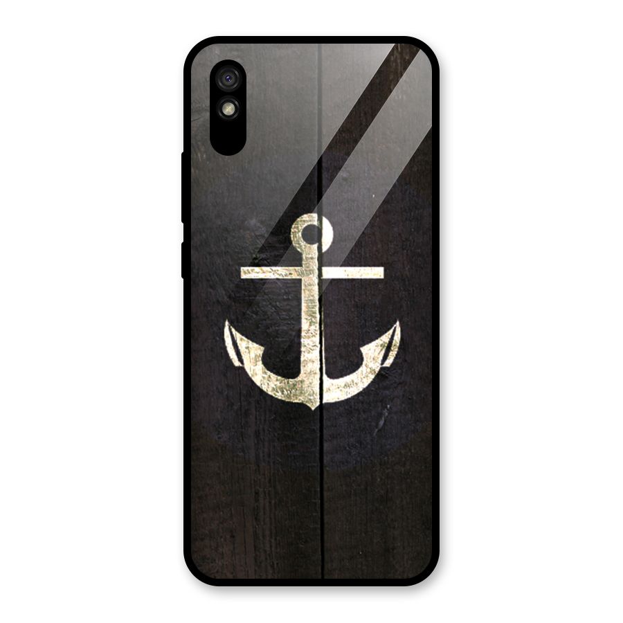 Wood Anchor Glass Back Case for Redmi 9A