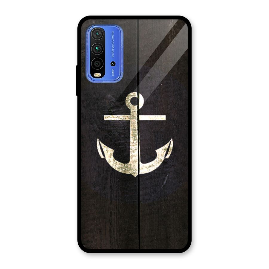 Wood Anchor Glass Back Case for Redmi 9 Power