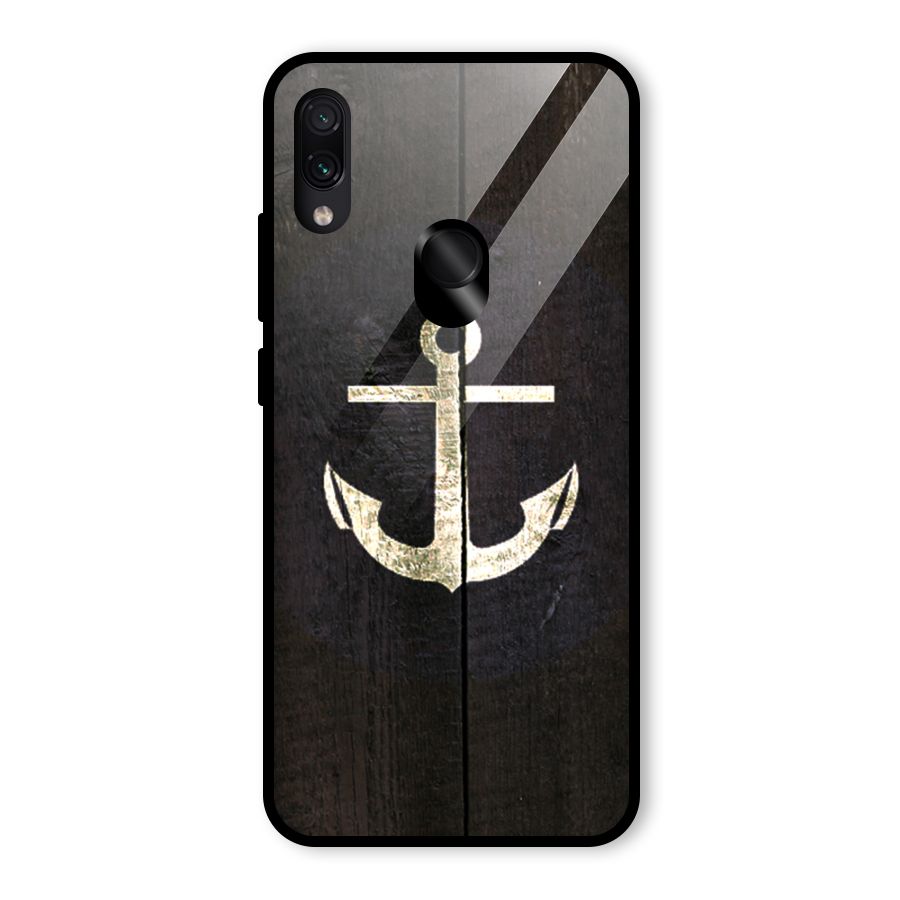 Wood Anchor Glass Back Case for Redmi Note 7 Pro