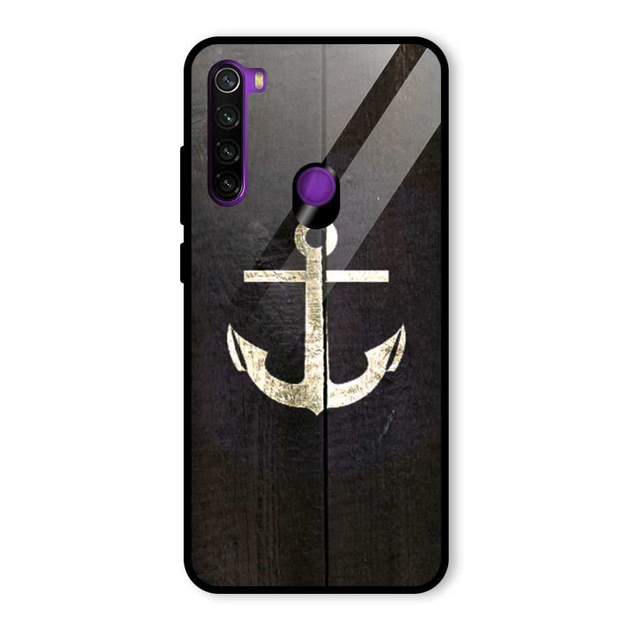 Wood Anchor Glass Back Case for Redmi Note 8