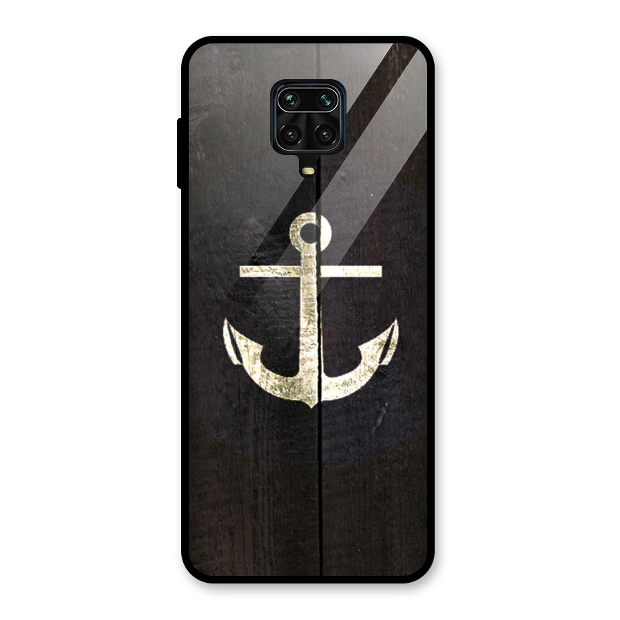 Wood Anchor Glass Back Case for Redmi Note 9 Pro