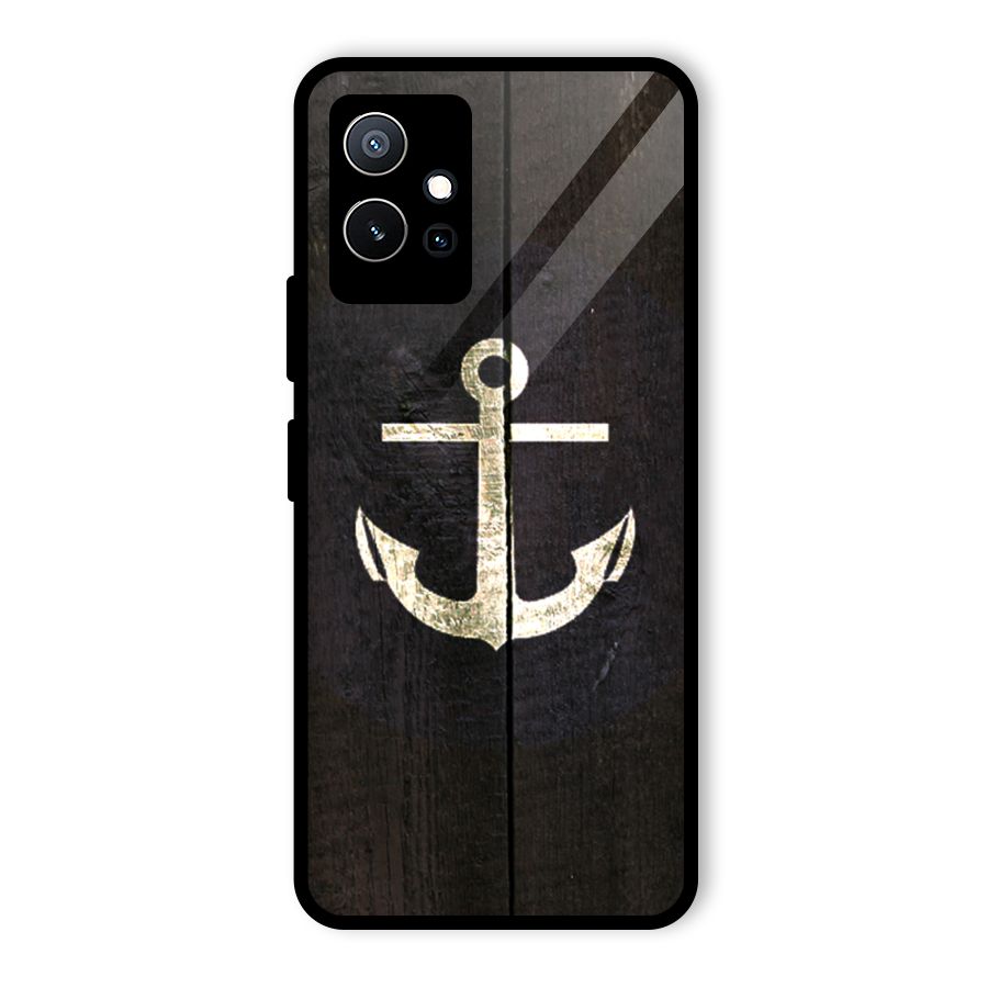 Wood Anchor Glass Back Case for Vivo T1 5G