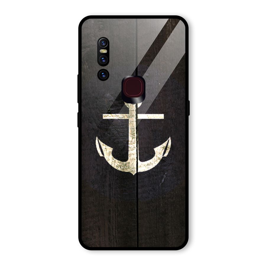 Wood Anchor Glass Back Case for Vivo V15