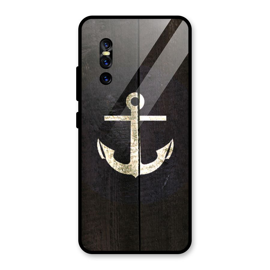 Wood Anchor Glass Back Case for Vivo V15 Pro