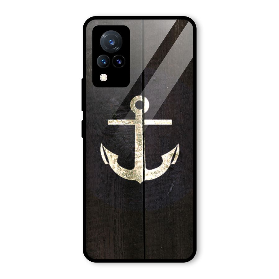 Wood Anchor Glass Back Case for Vivo V21 5G