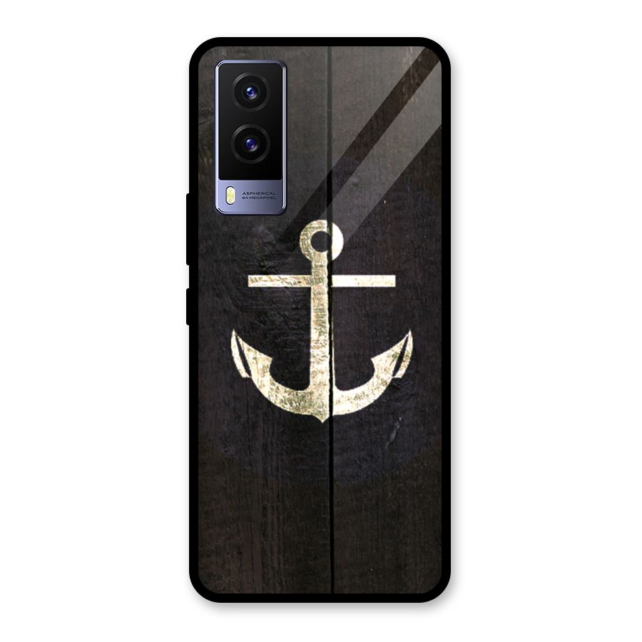 Wood Anchor Glass Back Case for Vivo V21e 5G