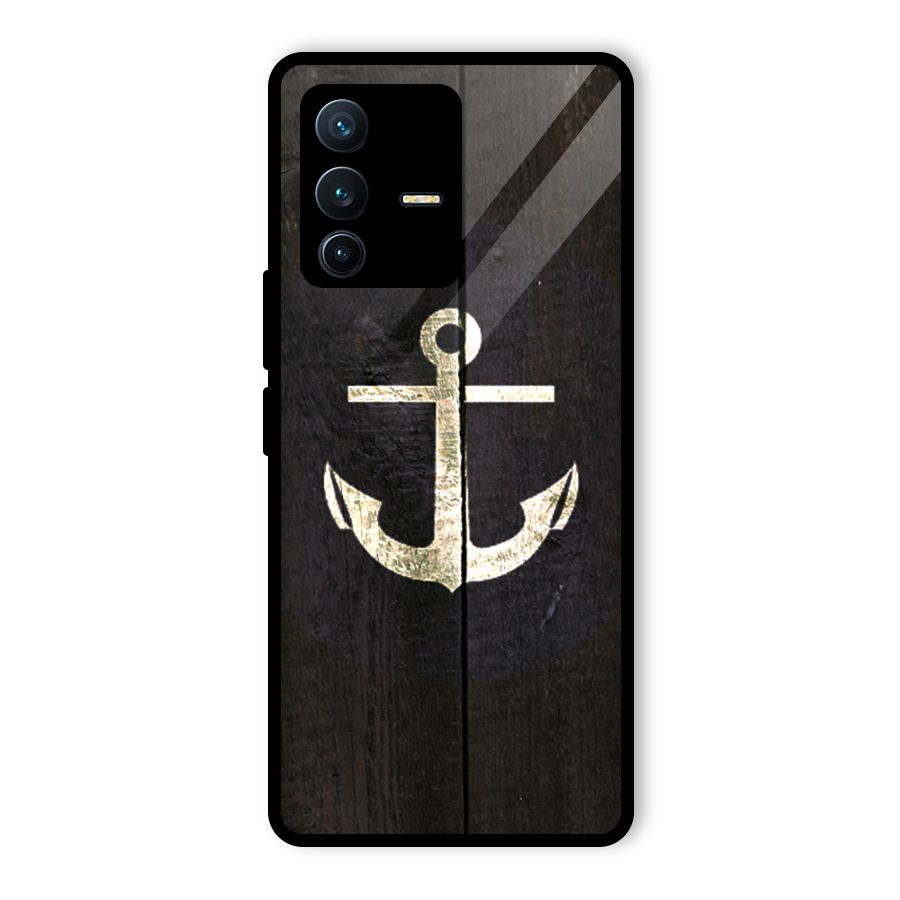 Wood Anchor Glass Back Case for Vivo V23 Pro