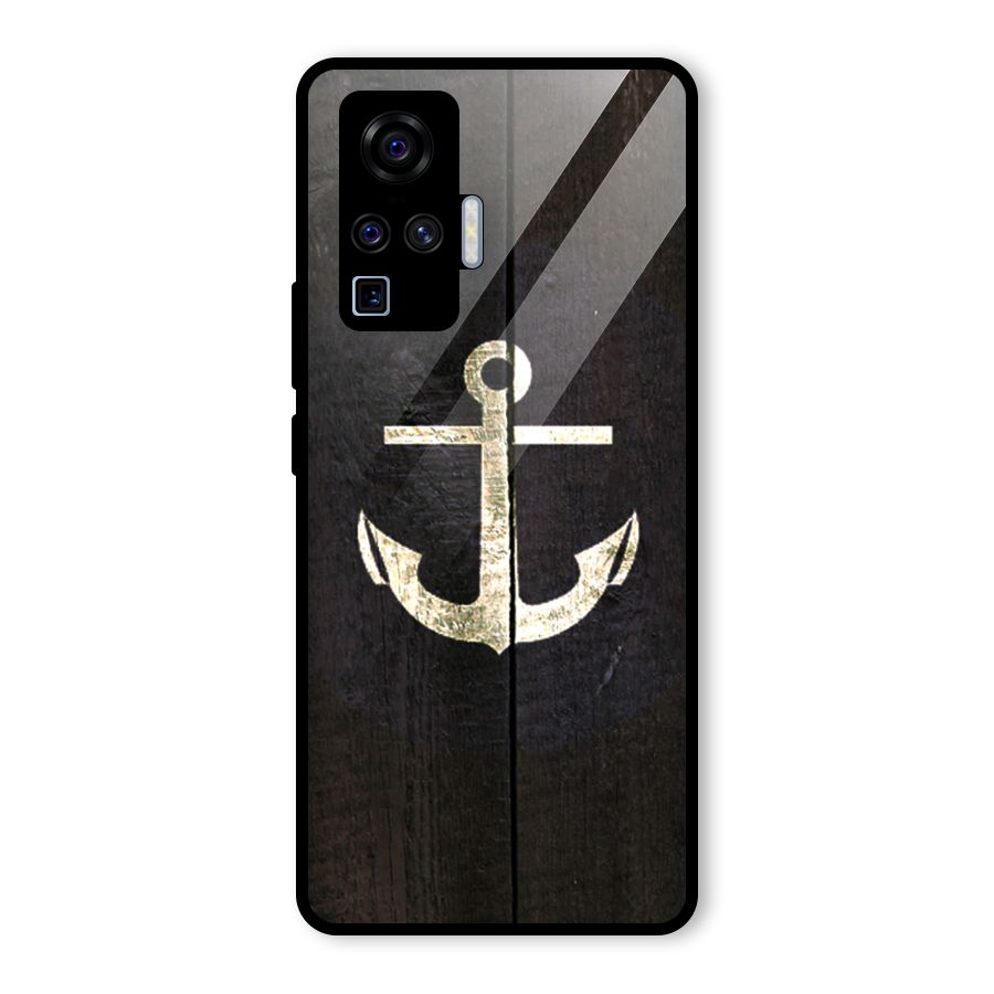 Wood Anchor Glass Back Case for Vivo X50 Pro