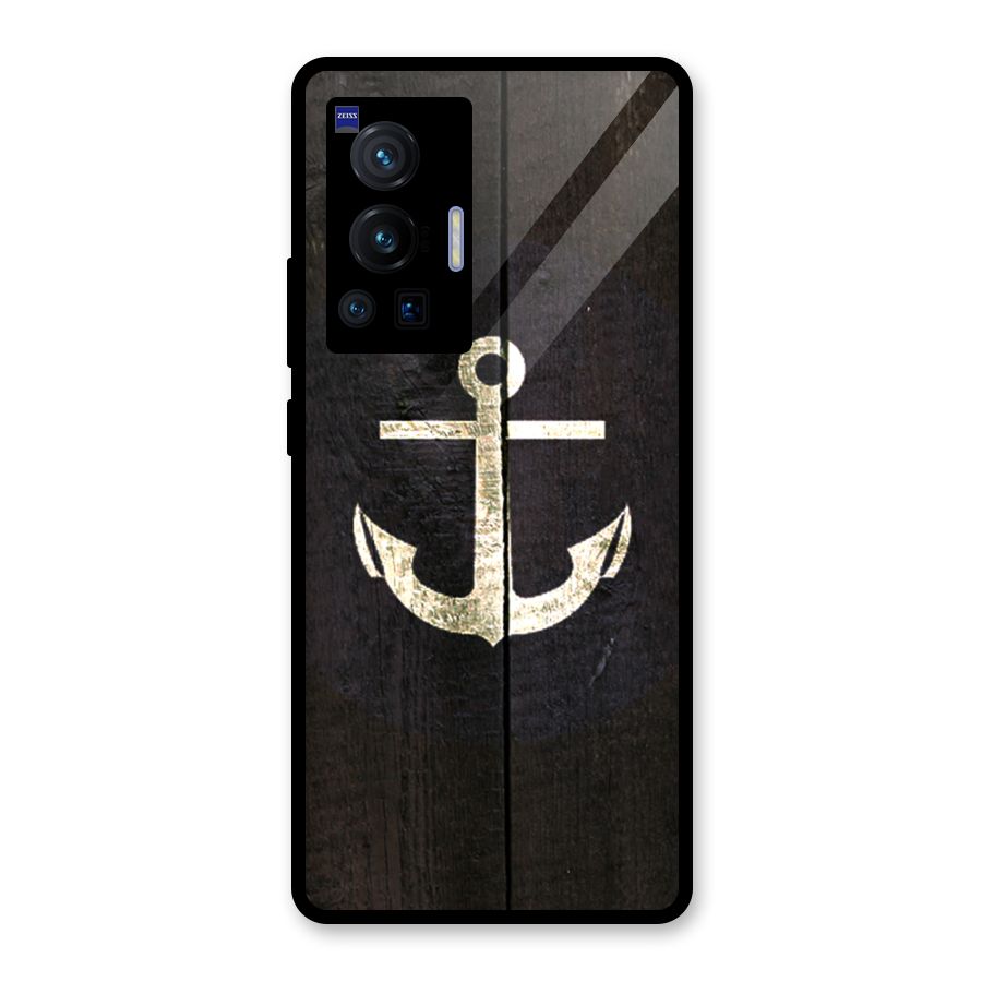 Wood Anchor Glass Back Case for Vivo X70 Pro