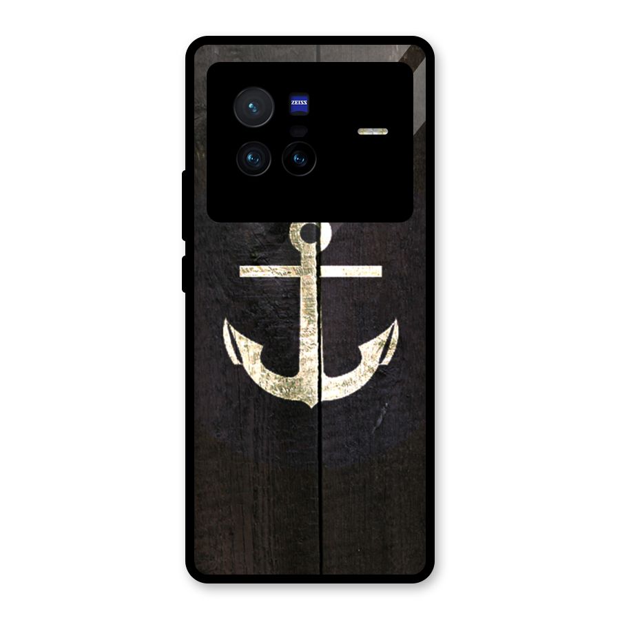 Wood Anchor Glass Back Case for Vivo X80