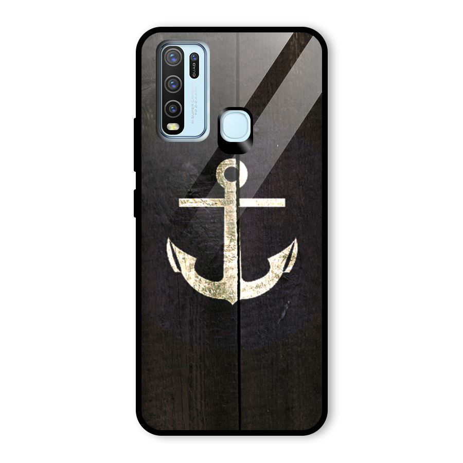 Wood Anchor Glass Back Case for Vivo Y50