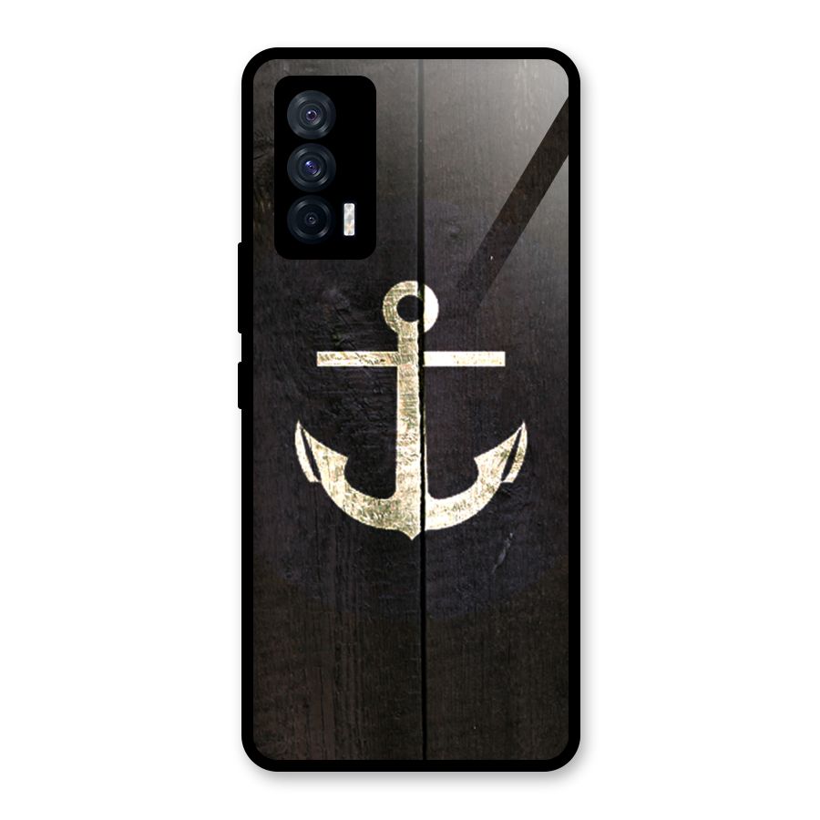 Wood Anchor Glass Back Case for Vivo iQOO 7 5G
