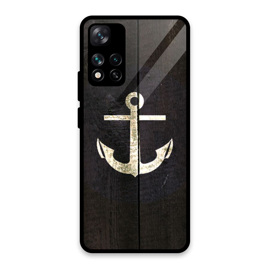 Wood Anchor Glass Back Case for Xiaomi 11i HyperCharge 5G