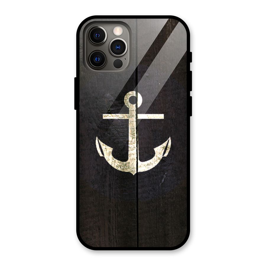 Wood Anchor Glass Back Case for iPhone 12 Pro