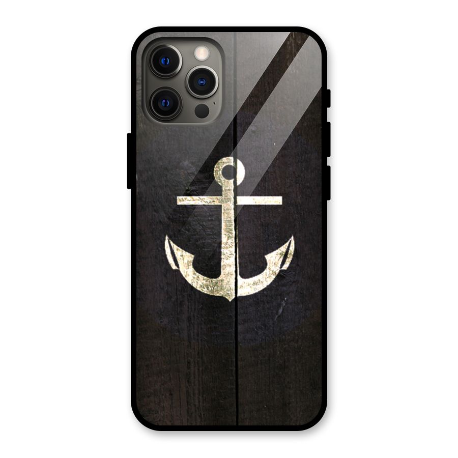 Wood Anchor Glass Back Case for iPhone 12 Pro Max