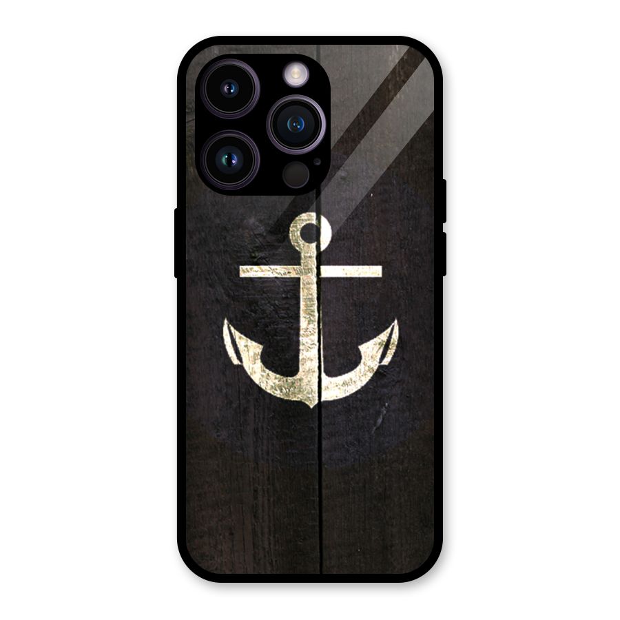 Wood Anchor Glass Back Case for iPhone 14 Pro