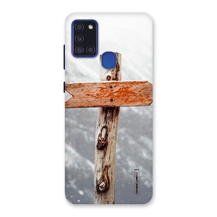 Wood And Snow Back Case for Galaxy A21s