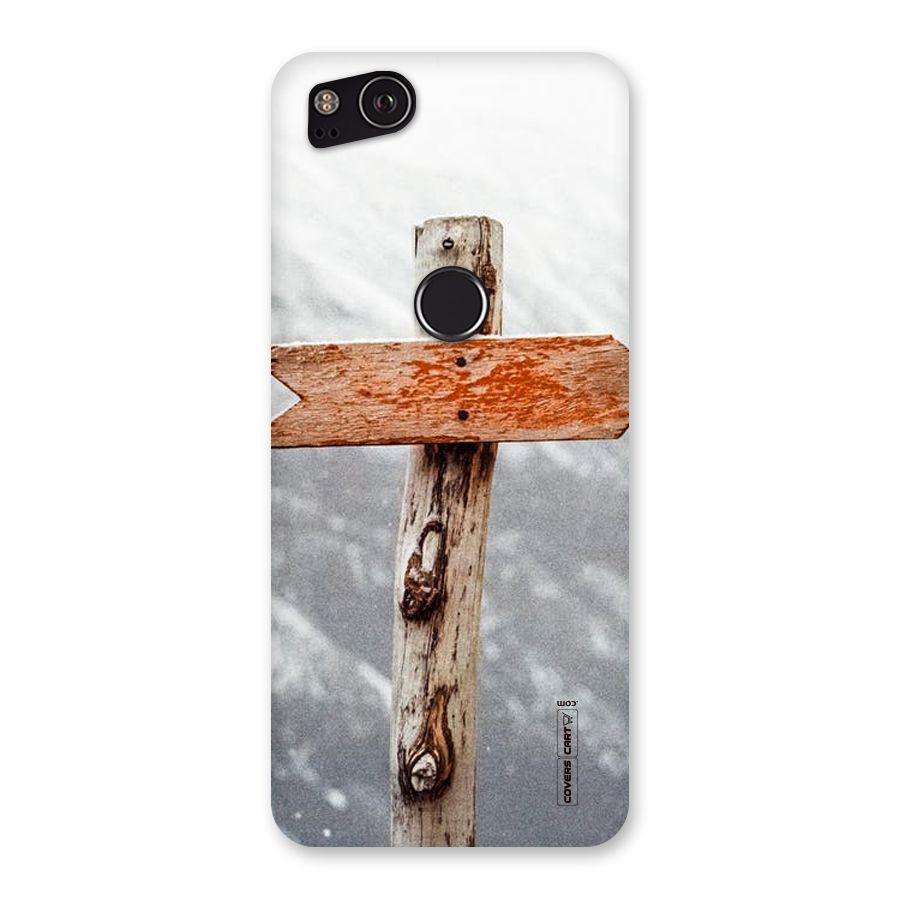 Wood And Snow Back Case for Google Pixel 2