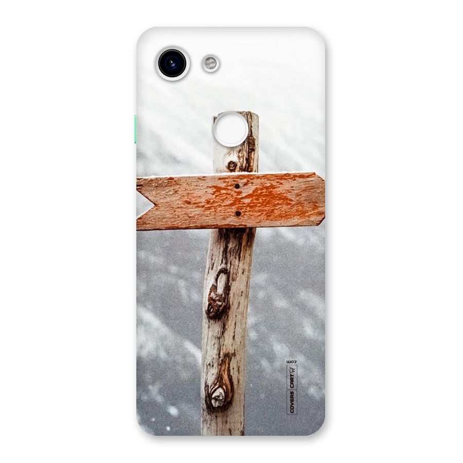 Wood And Snow Back Case for Google Pixel 3