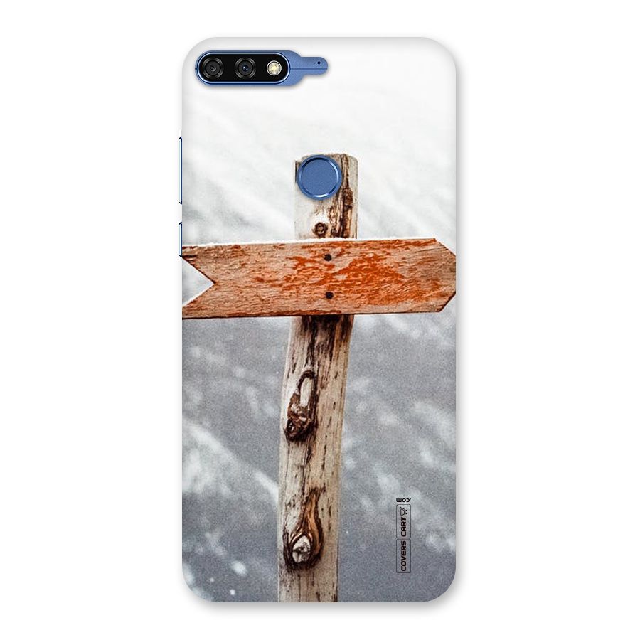 Wood And Snow Back Case for Honor 7C