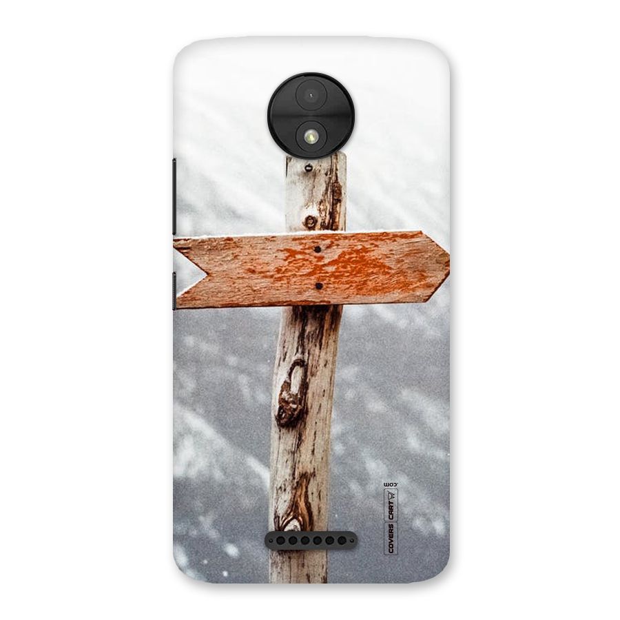 Wood And Snow Back Case for Moto C