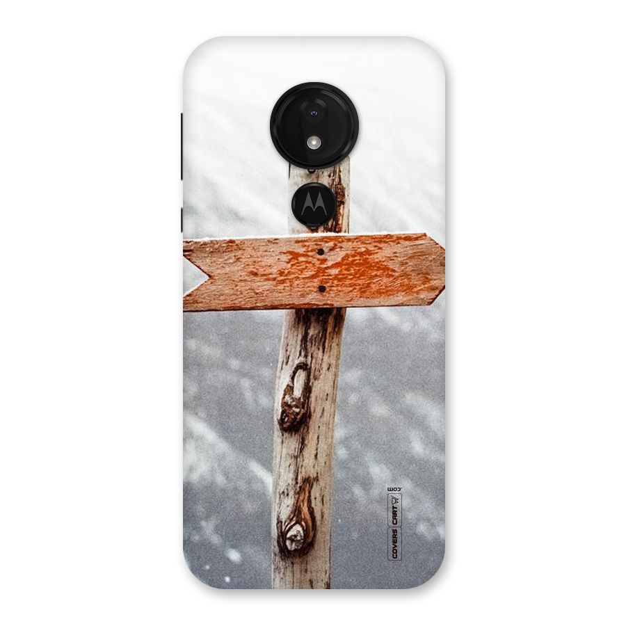 Wood And Snow Back Case for Moto G7 Power