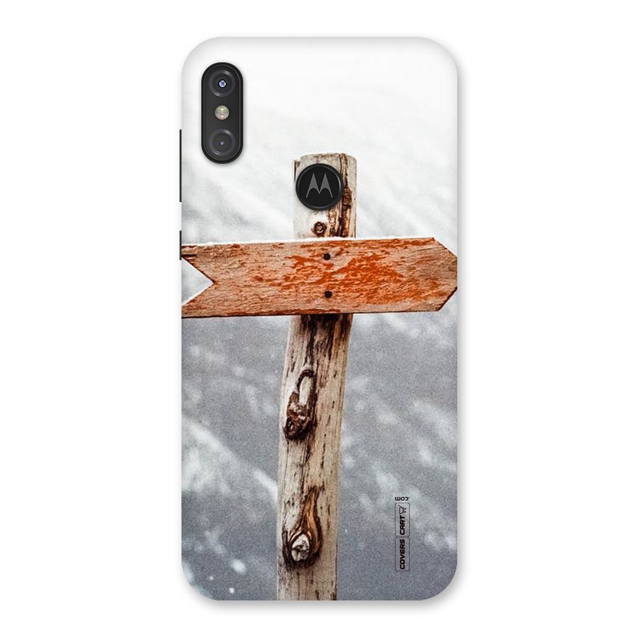 Wood And Snow Back Case for Motorola One Power