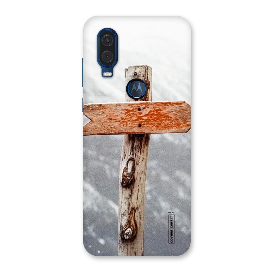 Wood And Snow Back Case for Motorola One Vision