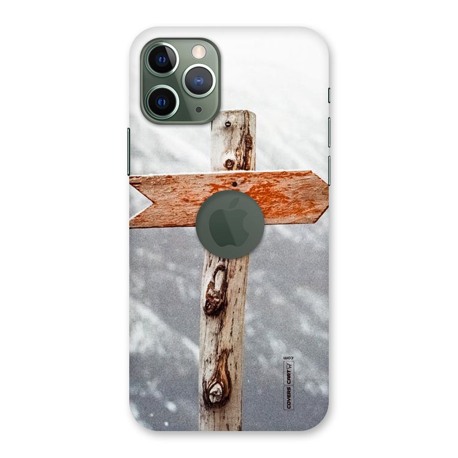 Wood And Snow Back Case for iPhone 11 Pro Logo  Cut