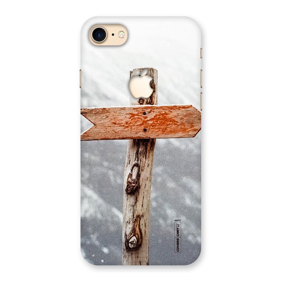 Wood And Snow Back Case for iPhone 7 Apple Cut