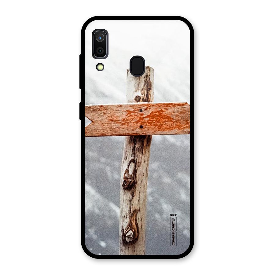 Wood And Snow Glass Back Case for Galaxy A30