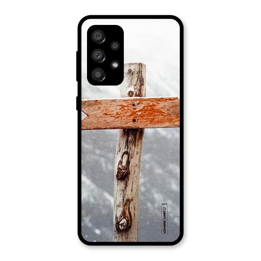 Wood And Snow Glass Back Case for Galaxy A32