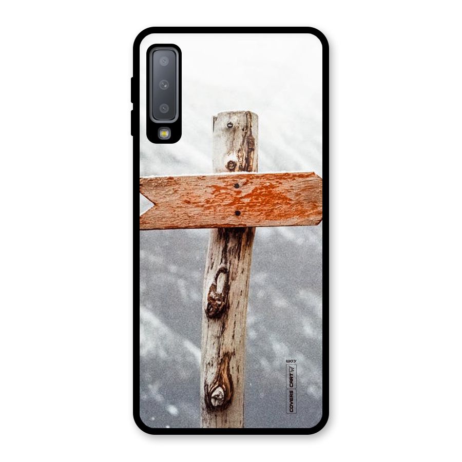 Wood And Snow Glass Back Case for Galaxy A7 (2018)