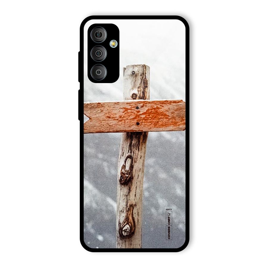 Wood And Snow Glass Back Case for Galaxy F23
