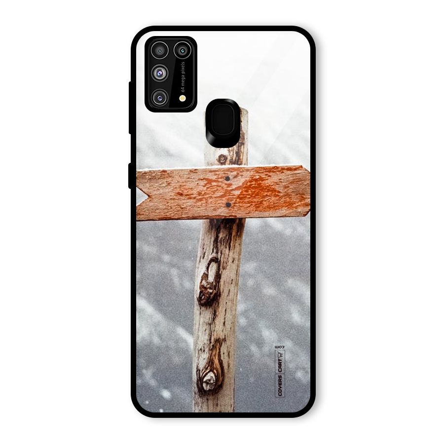 Wood And Snow Glass Back Case for Galaxy F41