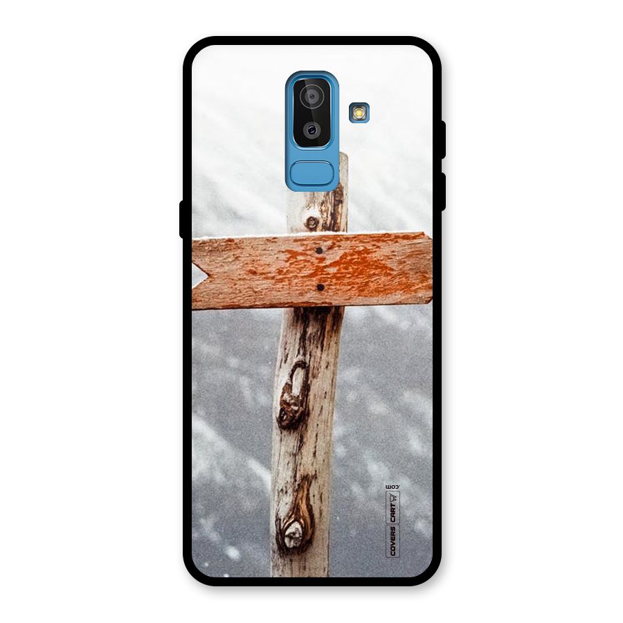 Wood And Snow Glass Back Case for Galaxy J8