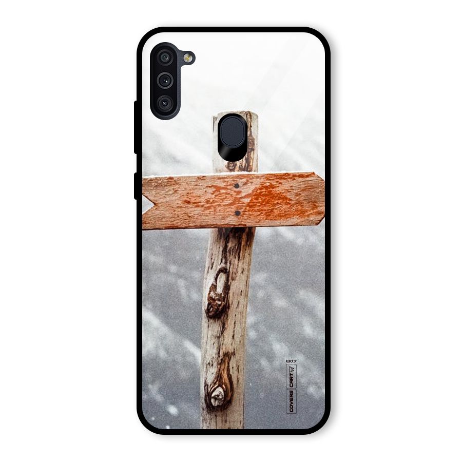 Wood And Snow Glass Back Case for Galaxy M11