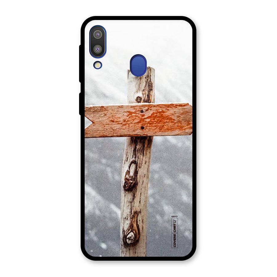 Wood And Snow Glass Back Case for Galaxy M20