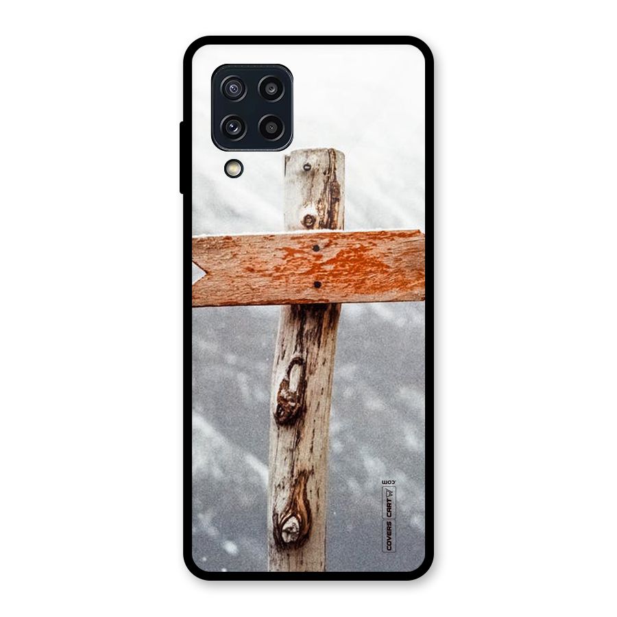 Wood And Snow Glass Back Case for Galaxy M32