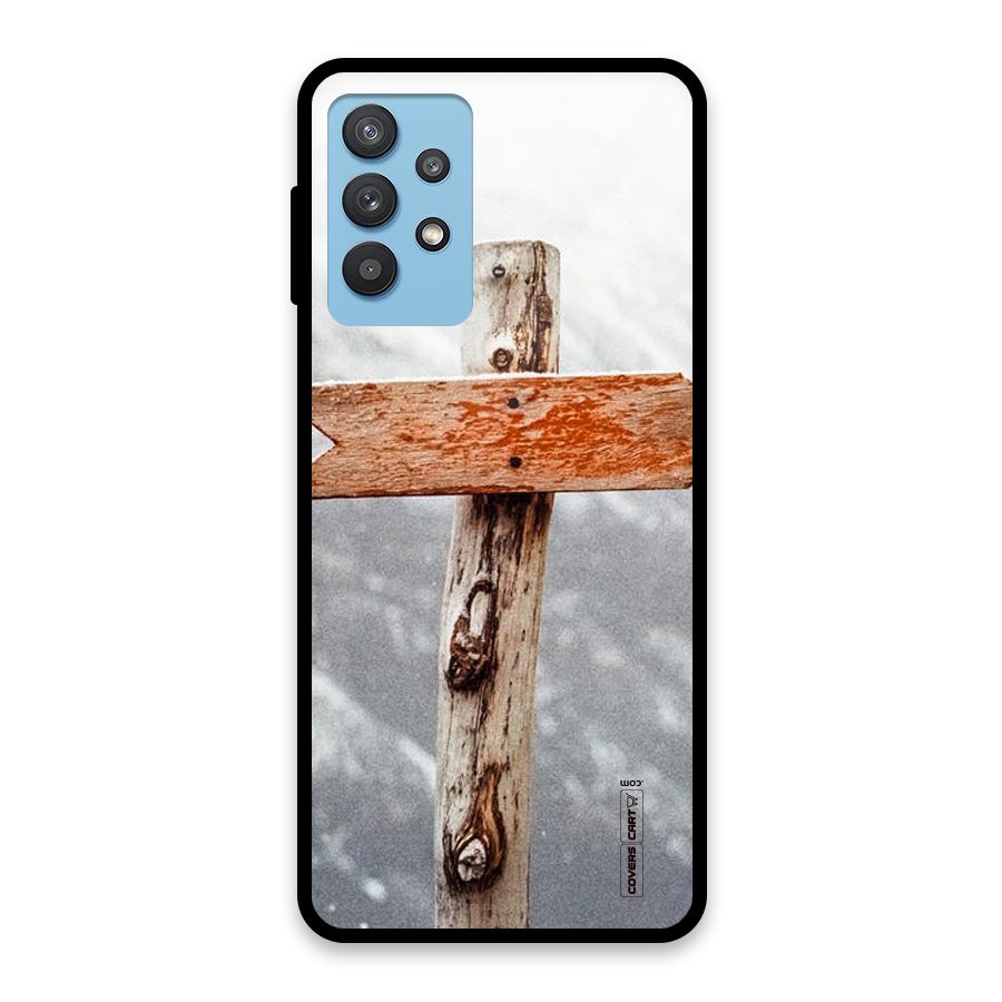Wood And Snow Glass Back Case for Galaxy M32 5G
