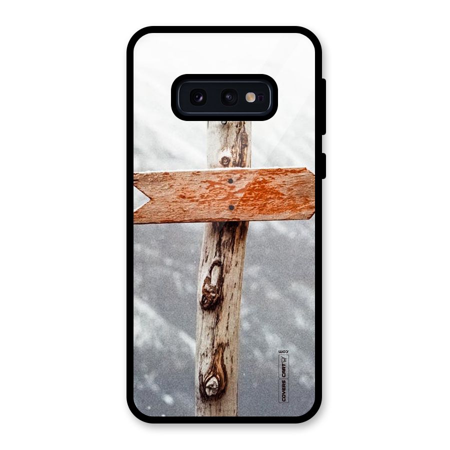 Wood And Snow Glass Back Case for Galaxy S10e